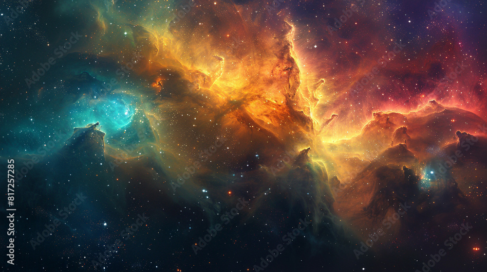Breathtaking Landscape Photo of a Colorful Space Nebula Capturing the Vibrant Beauty and Wonders of the Cosmos Breathtaking Landscape Photo of a Colorful Space Nebula Capturing the Vibrant Beauty and Wonders of the Cosmos