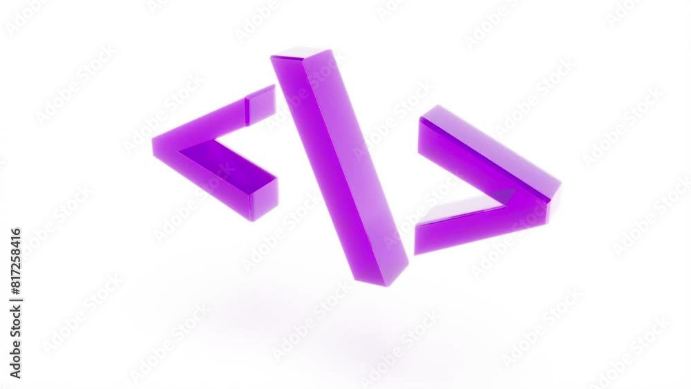 Color glass sign Programming code symbol Developme Color glass sign Programming code symbol Developme
