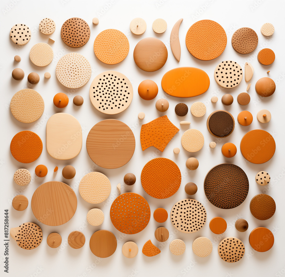 Seamless background with circles in white, yellow, brown color on white background. Seamless background with circles in white, yellow, brown color on white background.