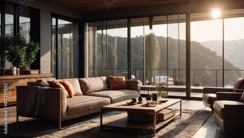 Wallpaper Mural Beautiful classic living room in a minimalist view Torontodigital.ca