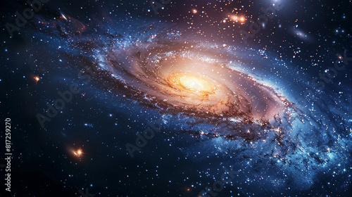 Stunning Landscape Photo of a Majestic Galaxy Capturing the Awe-Inspiring Beauty and Vast Wonders of the Cosmos in Vivid Detail