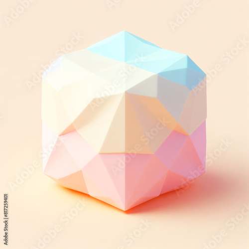 marshmallows in low poly