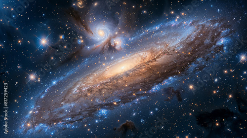 Stunning Landscape Photo of a Majestic Galaxy Capturing the Awe-Inspiring Beauty and Vast Wonders of the Cosmos in Vivid Detail