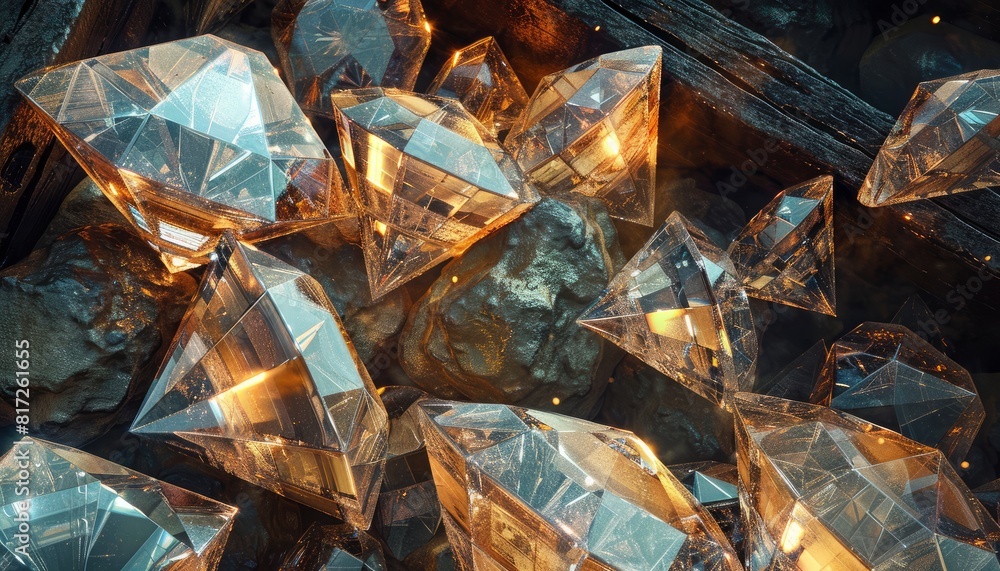 Diamonds, as seen from on top Diamonds, as seen from on top