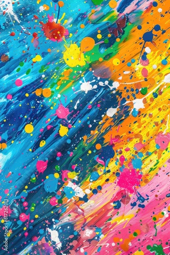 Splatter Texture. Abstract Painting with Colorful Stains in Creative Art Design