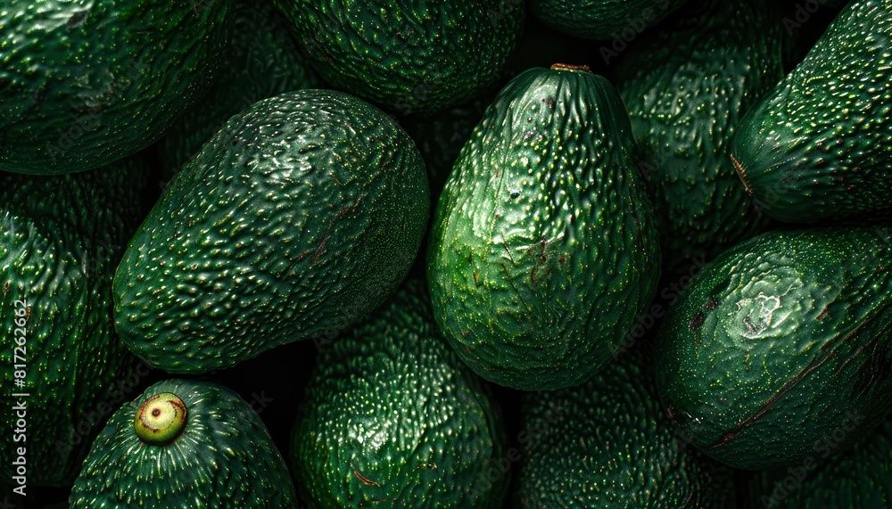 Avocados, as seen from on top Avocados, as seen from on top