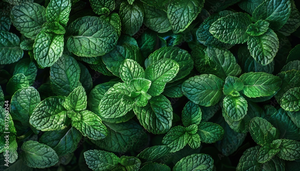 Image of mint, top view Image of mint, top view