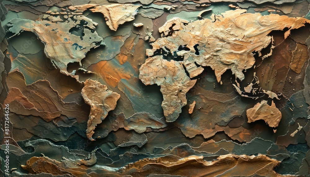 Fototapeta premium Image of the world map