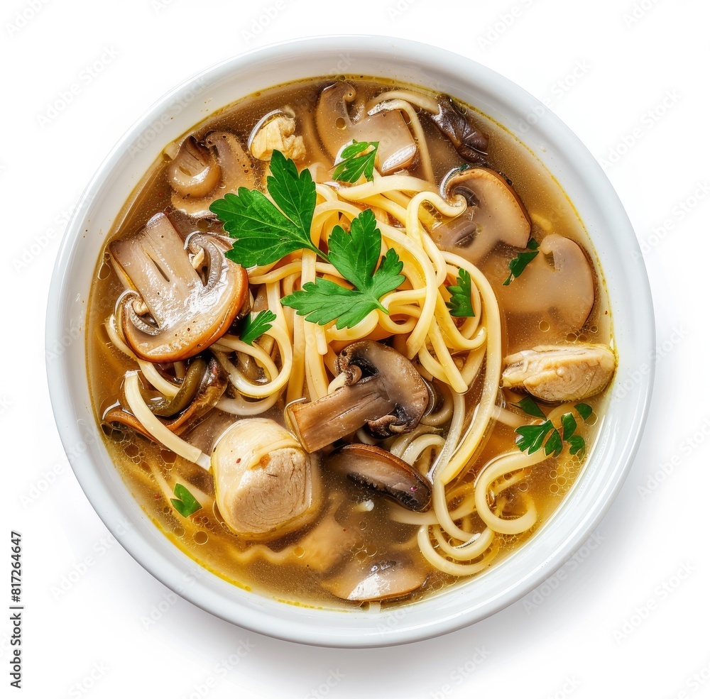 soup in a plate isolated on white background soup in a plate isolated on white background