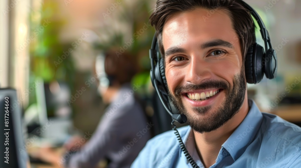 Telemarketing personnel in contact us agency give customer service consultant guidance in call center. Cm, operator, and male customer support during sale consultation Telemarketing personnel in contact us agency give customer service consultant guidance in call center. Cm, operator, and male customer support during sale consultation