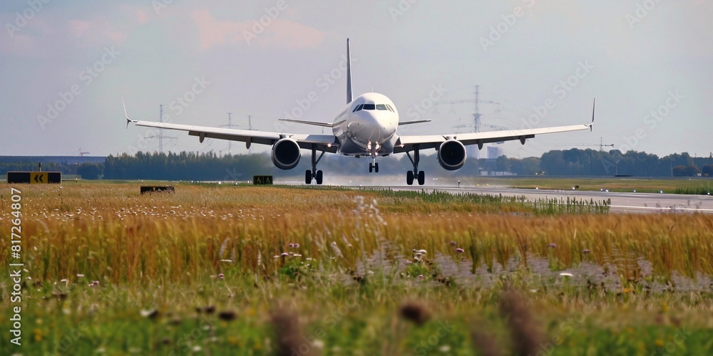 airplane landing off airplane landing off