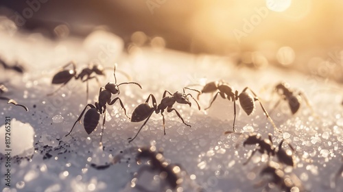 ants eating sugar © kenpaul