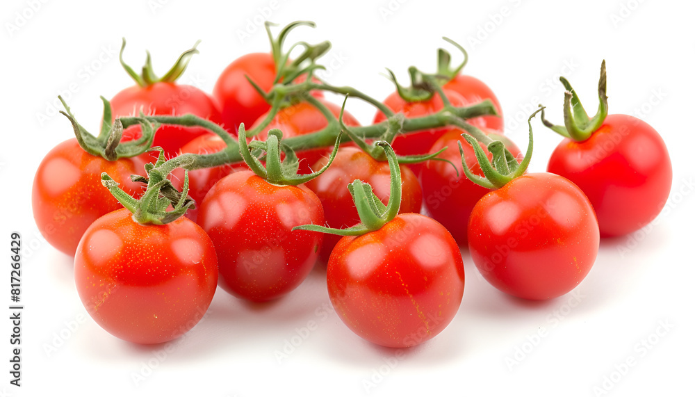 ripe cherry tomatoes isolated on white background ripe cherry tomatoes isolated on white background