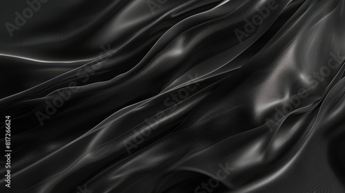  A monochrome shot of rippling fabric, exhibiting gentle reflections at its upper and lower edges