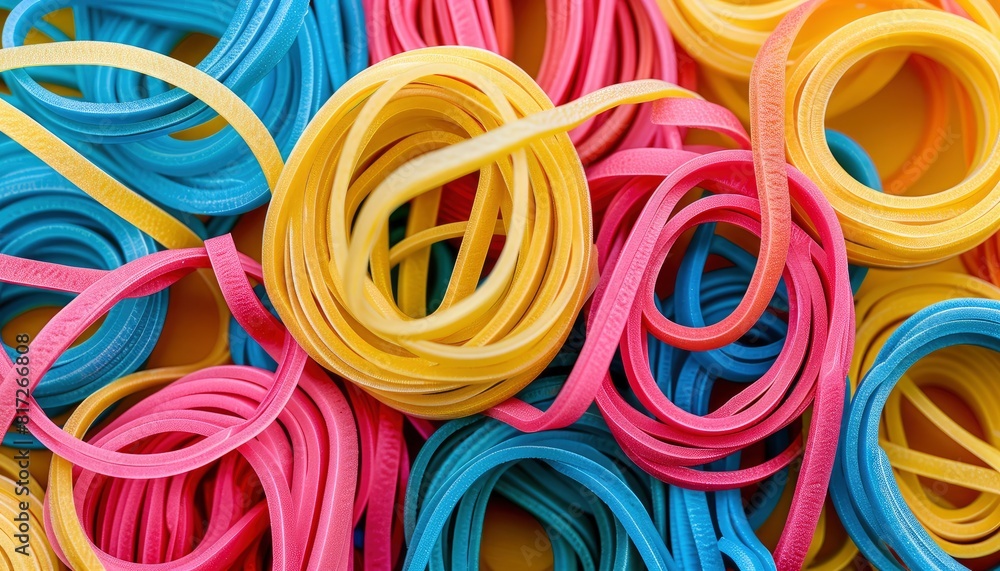 Image of colorful rubber bands Image of colorful rubber bands