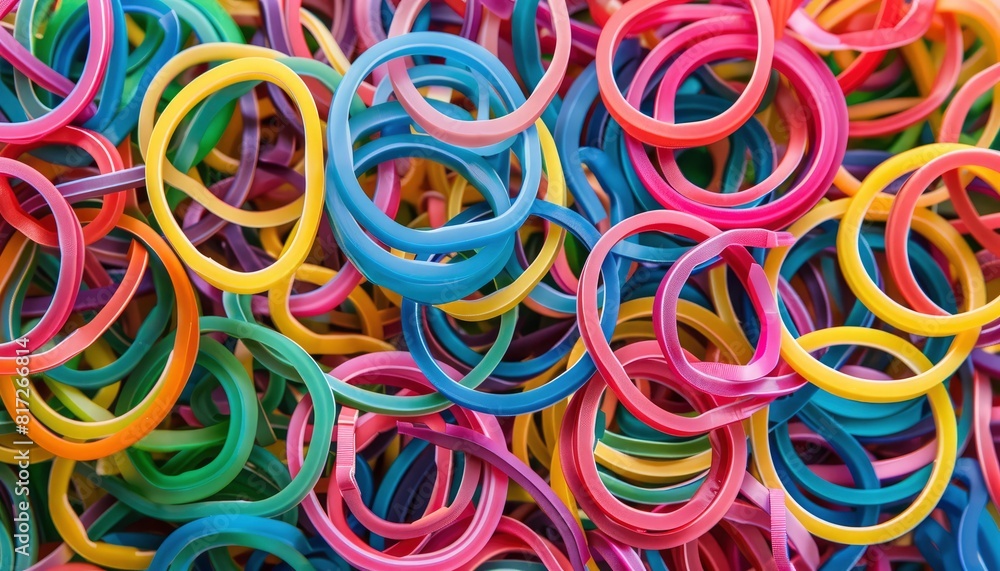Image of colorful rubber bands Image of colorful rubber bands