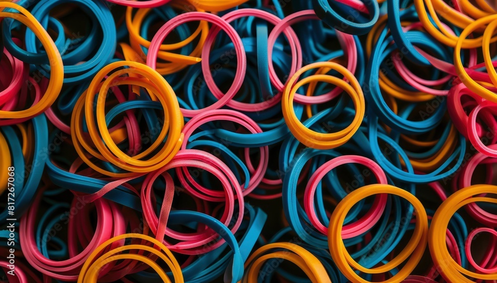 Image of colorful rubber bands Image of colorful rubber bands