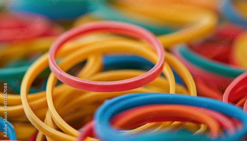 Image of colorful rubber bands Image of colorful rubber bands