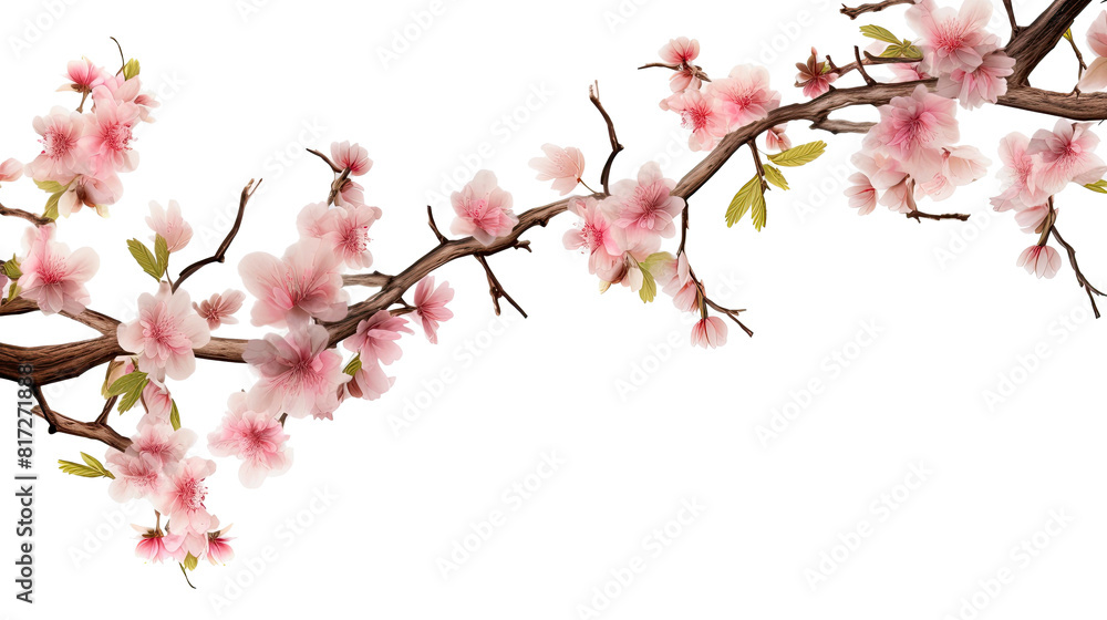 Tree branch flower isolated on a transparent background. Tree branch flower isolated on a transparent background.