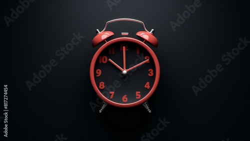 alarm clock on black