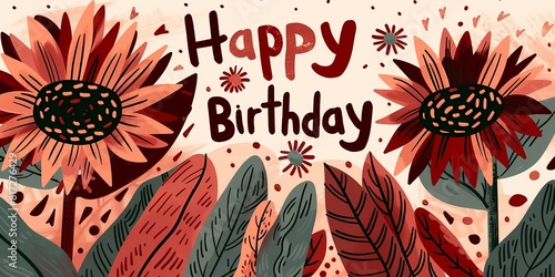 happy birthday poster  birthday greeting card  anniversary greetings