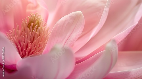 Close Up of Pink Magnolia Flower in Bloom