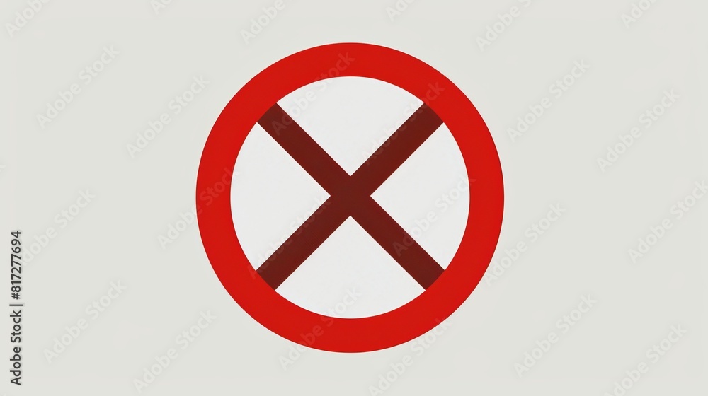 Obraz premium Template for a prohibition sign.