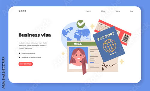 Business Visa concept Vector illustration