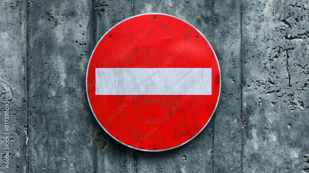 Template for a prohibition sign.