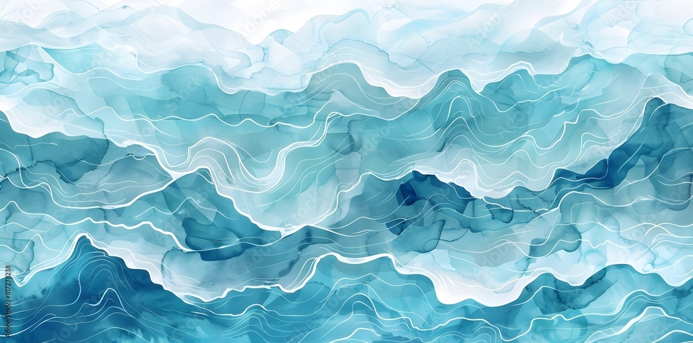 watercolor abstract modern background with a mesmerizing turquoise wave pattern, with intricate water textures and varying shades of light and dark turquoise watercolor abstract modern background with a mesmerizing turquoise wave pattern, with intricate water textures and varying shades of light and dark turquoise