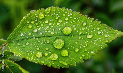 Ramie leafs with water drop...