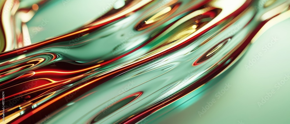 crimson gold mint color abstract 3d render featuring curved lines crimson gold mint color abstract 3d render featuring curved lines