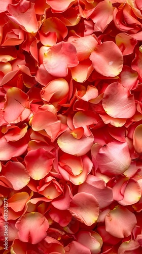 A close up of pink rose petals.