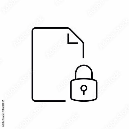 file document security lock protection icon