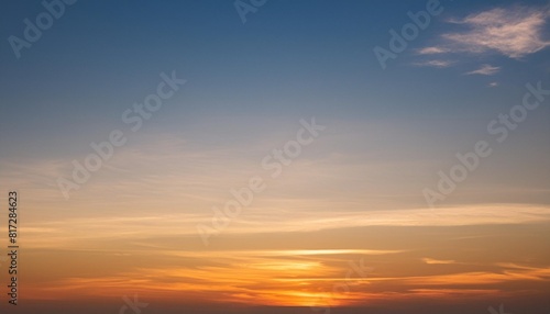 natural sky gradient from blue to orange sunset background