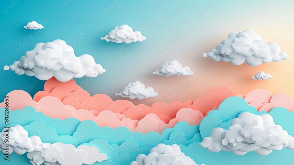 White fluffy clouds floating in a blue sky. White fluffy clouds floating in a blue sky.