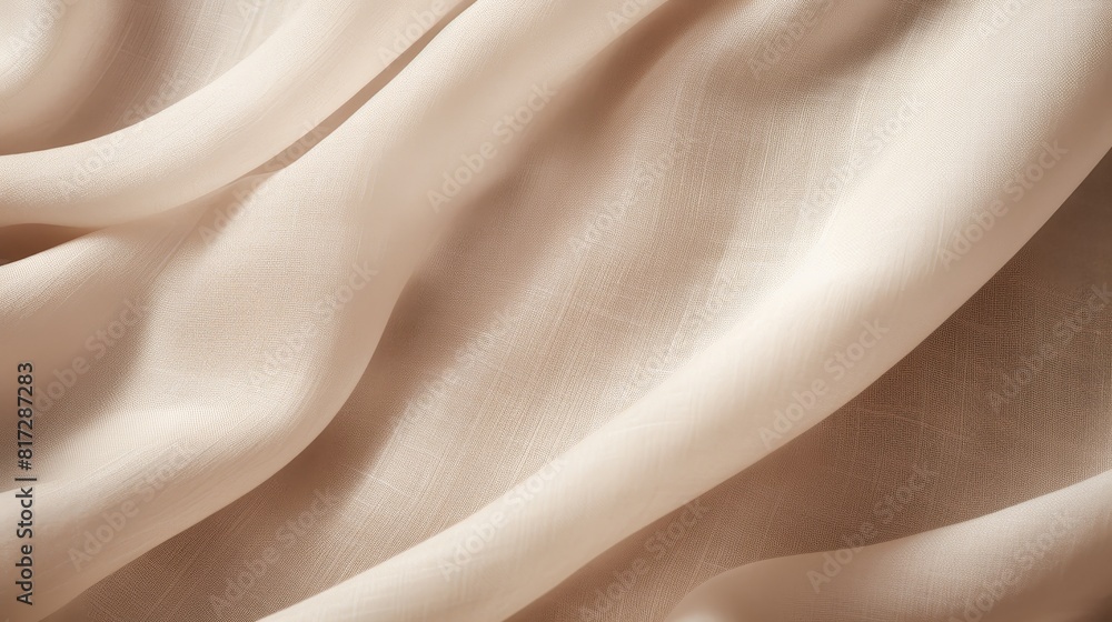 Fototapeta premium A detailed view of linen fabric with ample space for accommodating other elements 