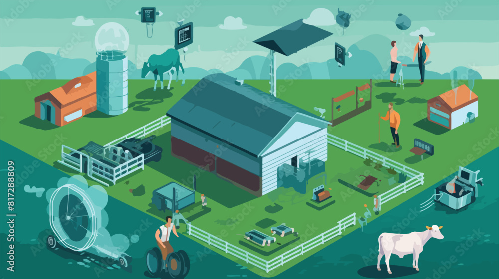 Smart farming technology set - farm automation syst