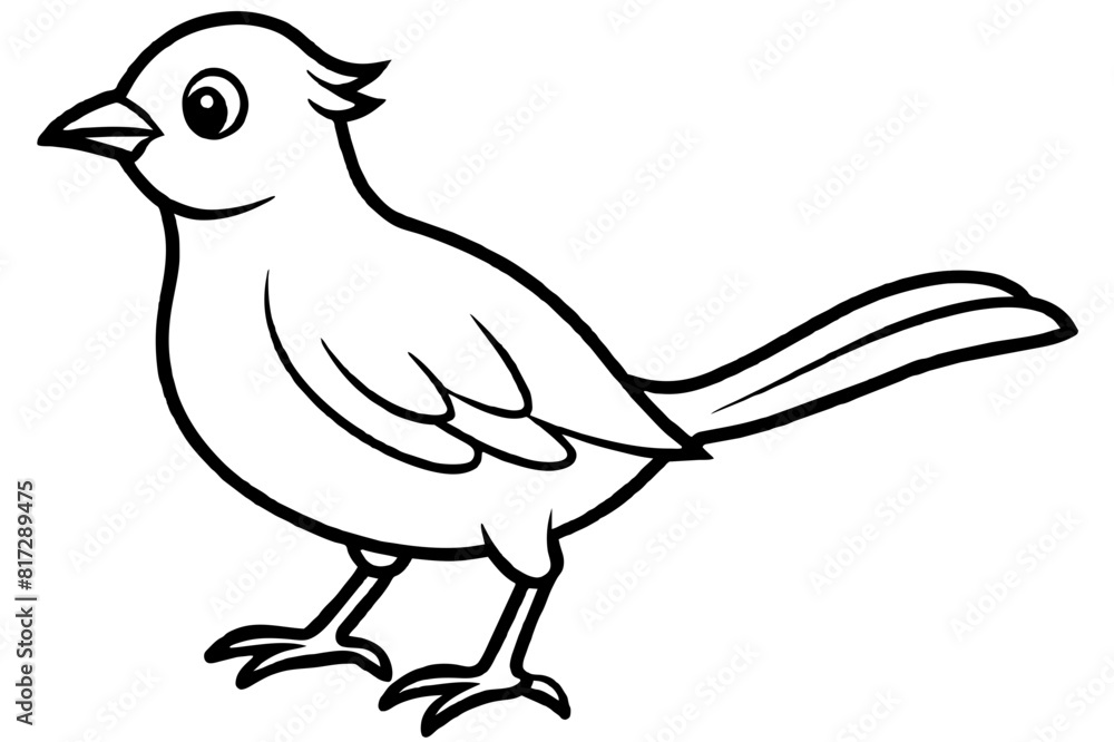chirpy bird vector silhouette illustration chirpy bird vector silhouette illustration