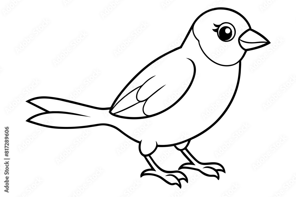 chirpy bird vector silhouette illustration chirpy bird vector silhouette illustration