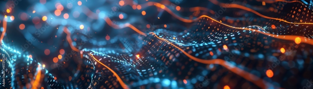 Close up of a cyber landscape dominated by a colossal botnet Close up of a cyber landscape dominated by a colossal botnet