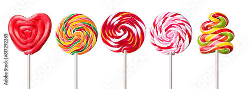 Bild auf Leinwand colorful lollipops isolated