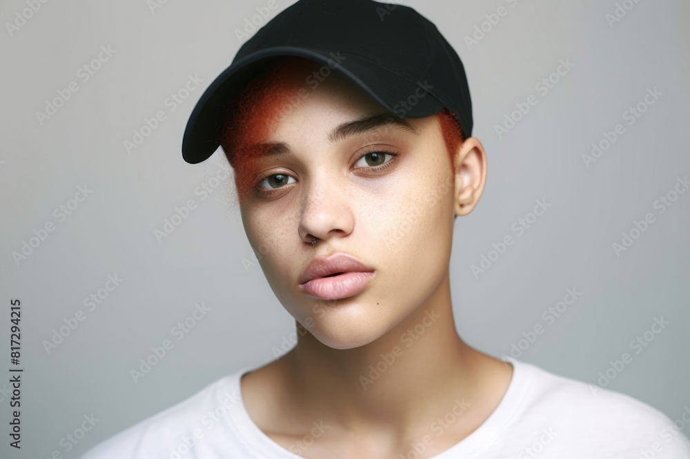 portrait of individual on a white background portrait of individual on a white background