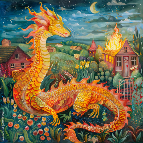Chinese dragon art