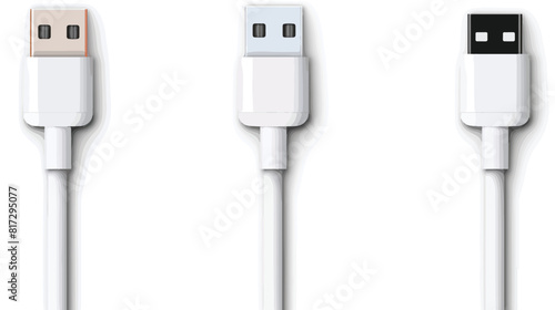 Standart USB type A B and type C plugs or universal photo