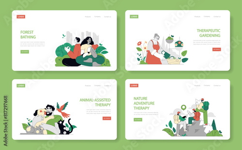 Eco Therapy. Flat Vector Illustration