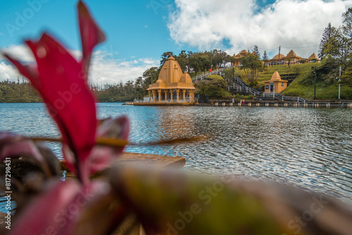Принти на полотні Ganga Talao or Grand Bassin in Mauritius - the biggest hundu temple outside of I