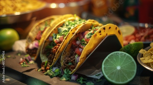 Delicious Tacos with Fresh Ingredients and Lime © bernd77