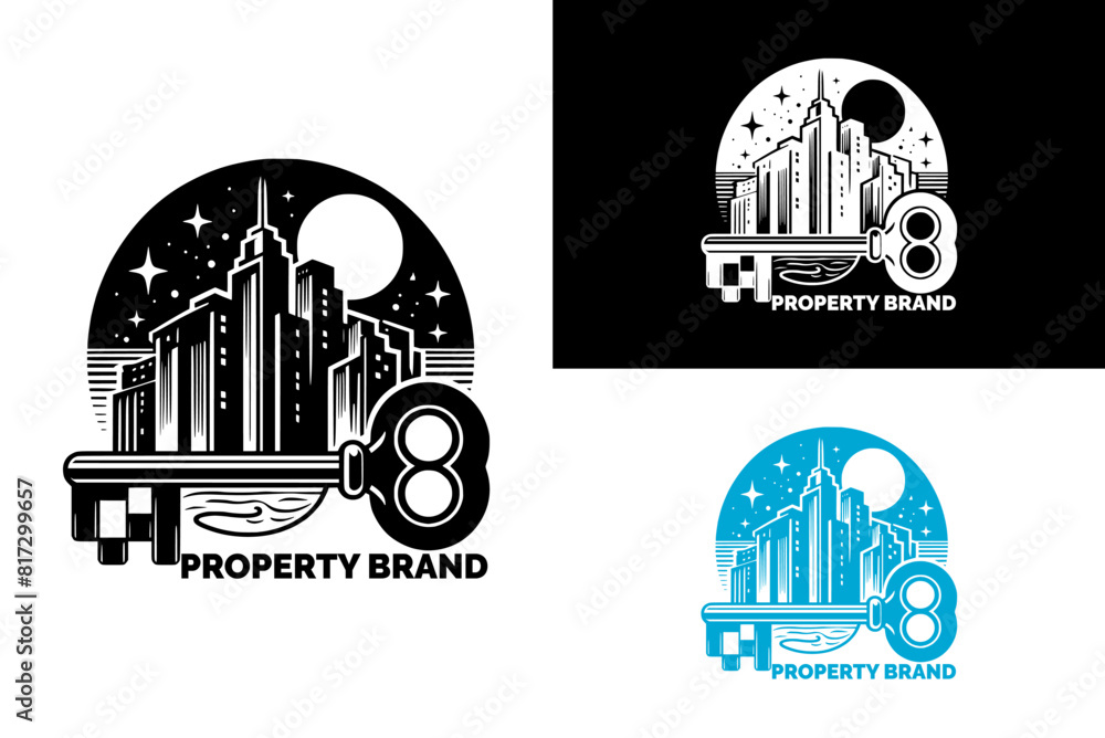 skyscraper silhouette vector property dealer brand realestate agency firm building home house logo design skyscraper silhouette vector property dealer brand realestate agency firm building home house logo design