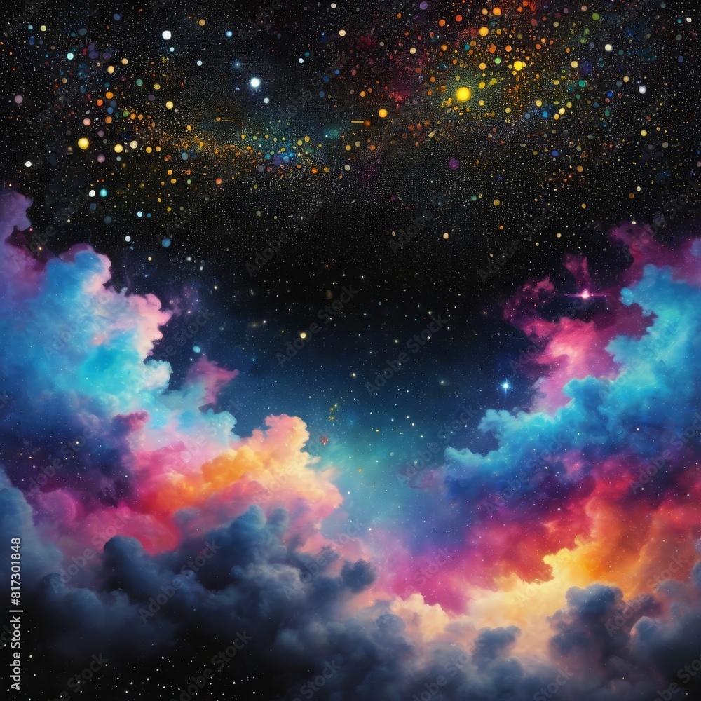 Naklejka premium beautiful colorful sky